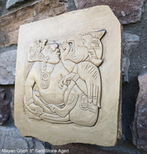 Load image into Gallery viewer, History Aztec Mayan Palenque Glyph Sculptural wall relief plaque 8" www.Neo-Mfg.com
