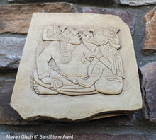 Load image into Gallery viewer, History Aztec Mayan Palenque Glyph Sculptural wall relief plaque 8&quot; www.Neo-Mfg.com
