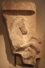 Load image into Gallery viewer, Roman Greek Equestrian Fight fragment frieze Artifact Carved Sculpture Statue www.Neo-Mfg.com 10.5" Museum Reproduction j27
