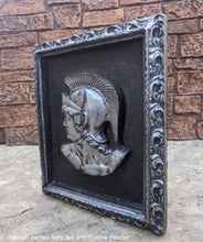 Load image into Gallery viewer, Roman Greek Spartan Bust Sculptural wall relief plaque home decor framed set www.Neo-Mfg.com

