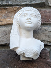 Load image into Gallery viewer, Egyptian Princess of Akhenaton Meritaten bust wall mount relief Sculpture statue www.Neo-Mfg.com Museum Reproduction 6.75"
