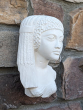 Load image into Gallery viewer, Egyptian Princess of Akhenaton Meritaten bust wall mount relief Sculpture statue www.Neo-Mfg.com Museum Reproduction 6.75&quot;
