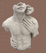 Load image into Gallery viewer, Nude couple embrace sculpture wall plaque high relief www.NEO-MFG.com 12&quot;
