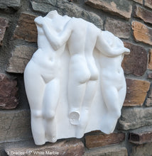 Load image into Gallery viewer, Roman Greek 3 Graces Three Sculpture Statue www.Neo-mfg.com relic plaque 15&quot;
