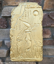 Load image into Gallery viewer, History Egyptian Akhetaten offering to Aton 17" hieroglyph Sculptural relief www.Neo-Mfg.com Museum Reproduction
