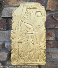 Load image into Gallery viewer, History Egyptian Akhetaten offering to Aton 10&quot; hieroglyph Sculptural relief www.Neo-Mfg.com Museum Reproduction
