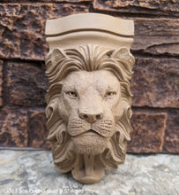 Load image into Gallery viewer, Animal Lion Face Corbel shelf Column plaque Fragment relief www.Neo-Mfg.com home decor 9.5&quot;
