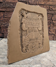 Load image into Gallery viewer, MAYAN AZTEC Tlaltlecuhtli Stone Codex Zumarraga Sculptural wall relief plaque Museum Quality www.Neo-Mfg.com 16"
