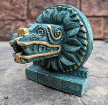 Load image into Gallery viewer, History Feathered Serpent Head of Quetzalcoatl Aztec Maya Artifact Carved Sculpture Statue 4&quot; www.Neo-Mfg.com
