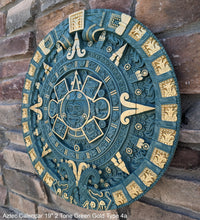 Load image into Gallery viewer, History MAYAN AZTEC CALENDAR Sculptural wall relief plaque 19&quot; Museum Quality Neo-Mfg
