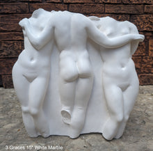 Load image into Gallery viewer, Roman Greek 3 Graces Three Sculpture Statue www.Neo-mfg.com relic plaque 15&quot;
