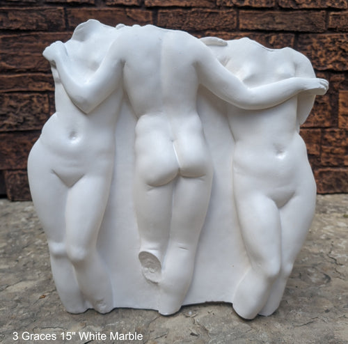 Roman Greek 3 Graces Three Sculpture Statue www.Neo-mfg.com relic plaque 15