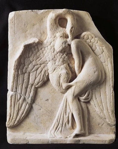 Roman Greek Leda & Swan Zeus Sculptural wall relief plaque home decor 9