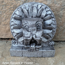 Load image into Gallery viewer, History Feathered Serpent Head of Quetzalcoatl Aztec Maya Artifact Carved Sculpture Statue 4" www.Neo-Mfg.com
