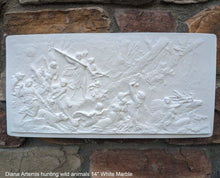 Load image into Gallery viewer, Roman Greek Diana Artemis hunting wild animals Wall Plaque Sculpture Fragment 14&quot; Museum Quality www.Neo-Mfg.com
