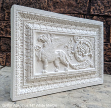Load image into Gallery viewer, Griffin gryphon Acanthus Winged lion wall Sculpture plaque 14&quot; www.Neo-Mfg.com Home decor mystical
