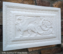 Load image into Gallery viewer, Griffin gryphon Acanthus Winged lion wall Sculpture plaque 14&quot; www.Neo-Mfg.com Home decor mystical

