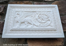 Load image into Gallery viewer, Griffin gryphon Acanthus Winged lion wall Sculpture plaque 14&quot; www.Neo-Mfg.com Home decor mystical

