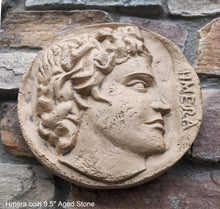 Load image into Gallery viewer, Roman Greek Apollo coin Sculptural Wall relief plaque www.Neo-Mfg.com 9.5&quot;
