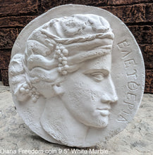 Load image into Gallery viewer, Roman Greek Diana Freedom coin Sculptural Wall relief plaque www.Neo-Mfg.com 9.5&quot;
