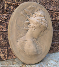 Load image into Gallery viewer, Victorian Cameo silhouette East wind Sculpture wall Plaque Bas relief 14&quot; www.Neo-Mfg.com right face c10
