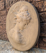 Load image into Gallery viewer, Victorian Cameo silhouette East wind Sculpture wall Plaque Bas relief 14&quot; www.Neo-Mfg.com right face c10
