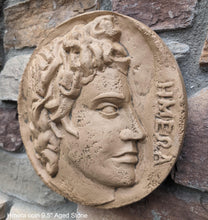 Load image into Gallery viewer, Roman Greek Apollo coin Sculptural Wall relief plaque www.Neo-Mfg.com 9.5&quot;
