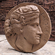 Load image into Gallery viewer, Roman Greek Diana Freedom coin Sculptural Wall relief plaque www.Neo-Mfg.com 9.5&quot;
