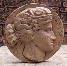 Load image into Gallery viewer, Roman Greek Diana Freedom coin Sculptural Wall relief plaque www.Neo-Mfg.com 9.5&quot;
