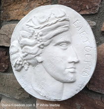 Load image into Gallery viewer, Roman Greek Diana Freedom coin Sculptural Wall relief plaque www.Neo-Mfg.com 9.5&quot;
