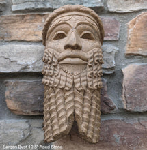 Load image into Gallery viewer, Assyrian king Sargon bust Carved Persian wall sculpture plaque 10.5" www.Neo-Mfg.com Museum Replica
