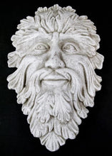 Load image into Gallery viewer, Green Man Leaf Face 14" Tree Man Mythical wall Sculpture Mask Wall Plaque Vintage sculpture 14" www.Neo-Mfg.com
