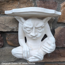 Load image into Gallery viewer, Goblin mythical medieval wall Shelf corbel Grotesque sculpture www.NEO-MFG.com 10&quot;
