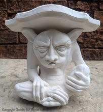 Load image into Gallery viewer, Goblin mythical medieval wall Shelf corbel Grotesque sculpture www.NEO-MFG.com 10&quot;
