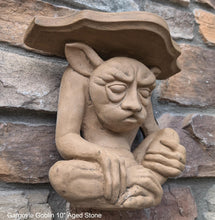 Load image into Gallery viewer, Goblin mythical medieval wall Shelf corbel Grotesque sculpture www.NEO-MFG.com 10&quot;
