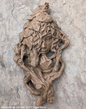 Load image into Gallery viewer, Nature Garden Greenwoman Harvest Sculptural wall relief bust www.Neo-Mfg.com 12.25&quot;
