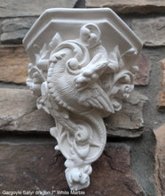 Load image into Gallery viewer, Gargoyle Satyr dragon wall Shelf corbel Grotesque goblin sculpture www.NEO-MFG.com 7" Mythical Dragon Bracket
