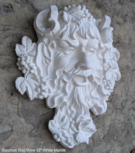 Load image into Gallery viewer, Roman Greek Bacchus God of wine ritual madness and ecstasy - Bacchus bust Sculptural Wall frieze plaque relief www.Neo-Mfg.com 12&quot;
