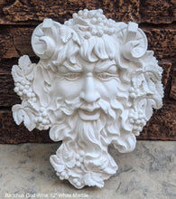 Load image into Gallery viewer, Roman Greek Bacchus God of wine ritual madness and ecstasy - Bacchus bust Sculptural Wall frieze plaque relief www.Neo-Mfg.com 12&quot;
