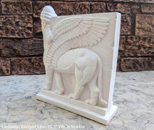 Load image into Gallery viewer, Assyrian Lamassu Nimrud Palace guardians winged Lion Sculpture www.Neo-Mfg.com 10.5" Mesopotamia statue 360
