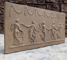 Load image into Gallery viewer, Roman Greek Bacchantes Dancing muses dance sculptural Wall frieze plaque relief www.Neo-Mfg.com 12&quot;
