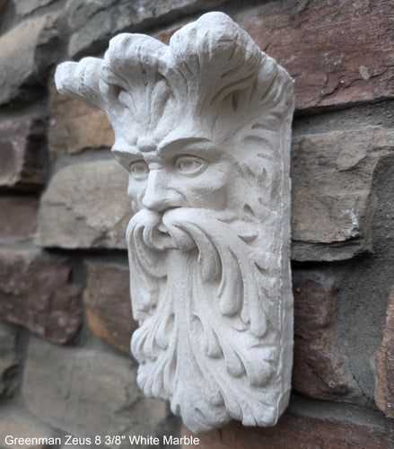 Roman Greek Zeus greenman wall Shelf corbel Grotesque goblin sculpture www.NEO-MFG.com 8 3/8