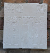 Load image into Gallery viewer, History Egyptian Baptism of Pharaoh Artifact relief wall plaque 14.25&quot; www.Neo-Mfg.com
