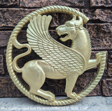 Load image into Gallery viewer, Assyrian Marchant winged lion Persian Griffin wall Sculpture www.Neo-Mfg.com 12.5&quot;
