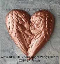 Load image into Gallery viewer, Angel Wings HEART wall sculpture statue plaque Neo-Mfg 10" n16
