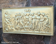 Load image into Gallery viewer, Roman Greek Thorvaldsen Dance Muses Apollo plaque wall relief www.Neo-Mfg.com 9.5&quot;
