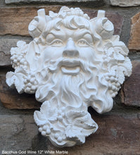 Load image into Gallery viewer, Roman Greek Bacchus God of wine ritual madness and ecstasy - Bacchus bust Sculptural Wall frieze plaque relief www.Neo-Mfg.com 12&quot;
