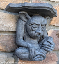 Load image into Gallery viewer, Goblin mythical medieval wall Shelf corbel Grotesque sculpture www.NEO-MFG.com 10&quot;

