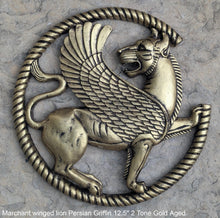 Load image into Gallery viewer, Assyrian Marchant winged lion Persian Griffin wall Sculpture www.Neo-Mfg.com 12.5&quot;
