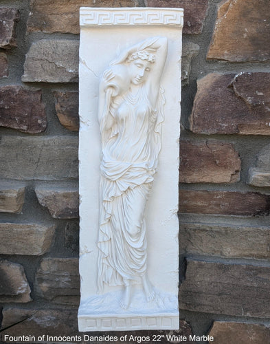 Roman Greek Carved nymph Fountain of Innocents Danaides of Argos Dress Figure Sculptural Wall frieze plaque relief www.Neo-Mfg.com 22